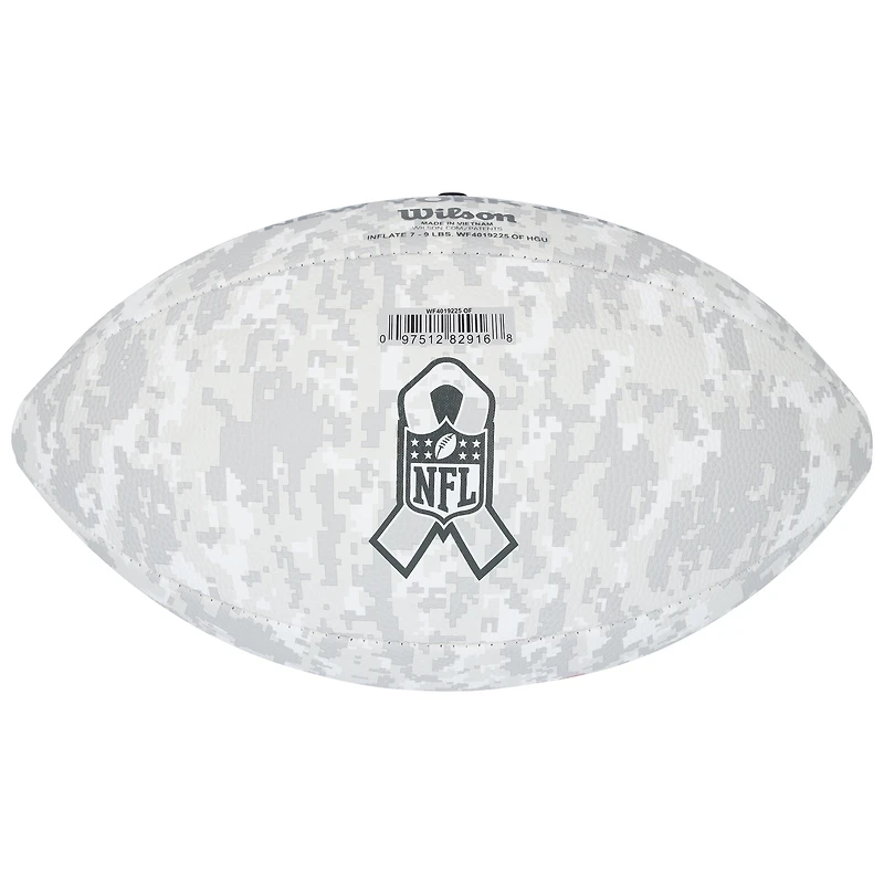 Ballon de football Wilson 2024 autographié par Wayne Chrebet, New York Jets, Salute To Service