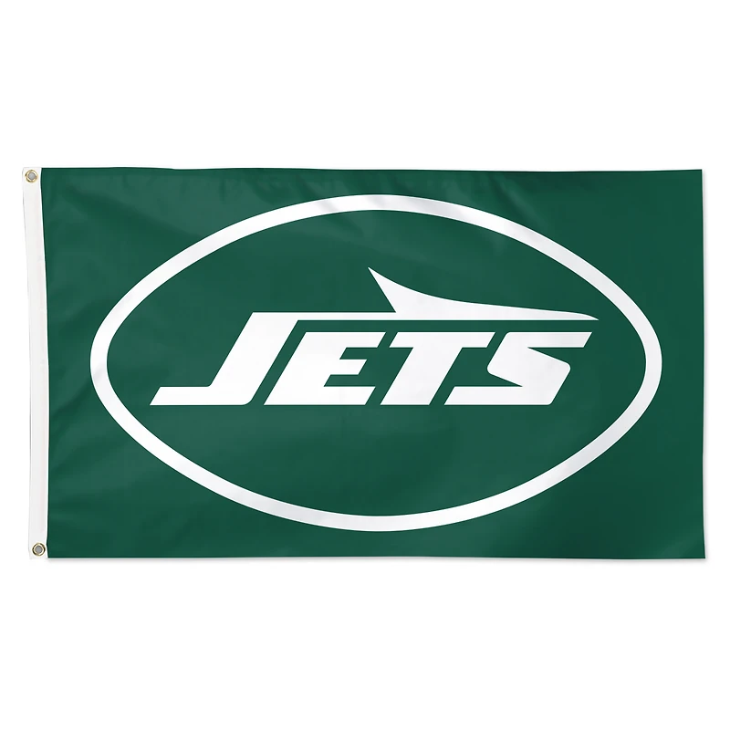 Drapeau de luxe WinCraft New York Jets 3' x 5' avec logo recto