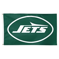 Drapeau de luxe WinCraft New York Jets 3' x 5' avec logo recto
