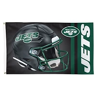 Drapeau de luxe WinCraft New York Jets pour casque alternatif, simple face, 91 x 152 cm