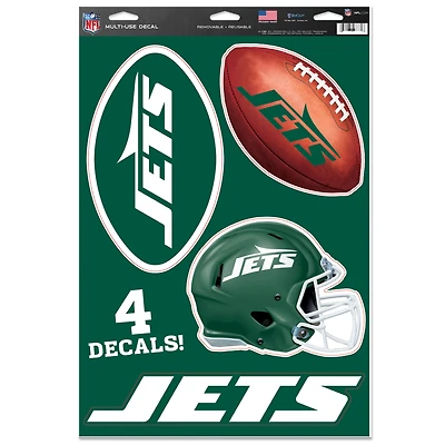 Feuille d'autocollants multi-usages WinCraft New York Jets Primary 11'' x 17''