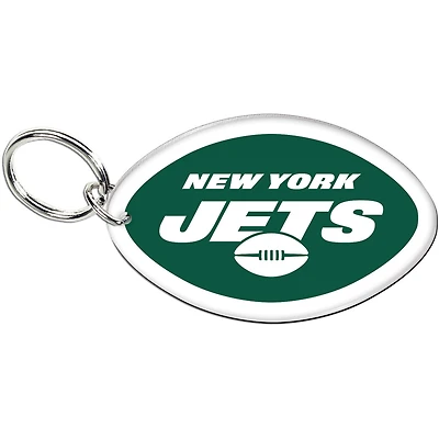 Porte-clés acrylique de qualité supérieure avec logo de l'équipe des Jets de New York WinCraft