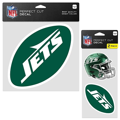 Lot de trois autocollants WinCraft New York Jets Perfect Cut