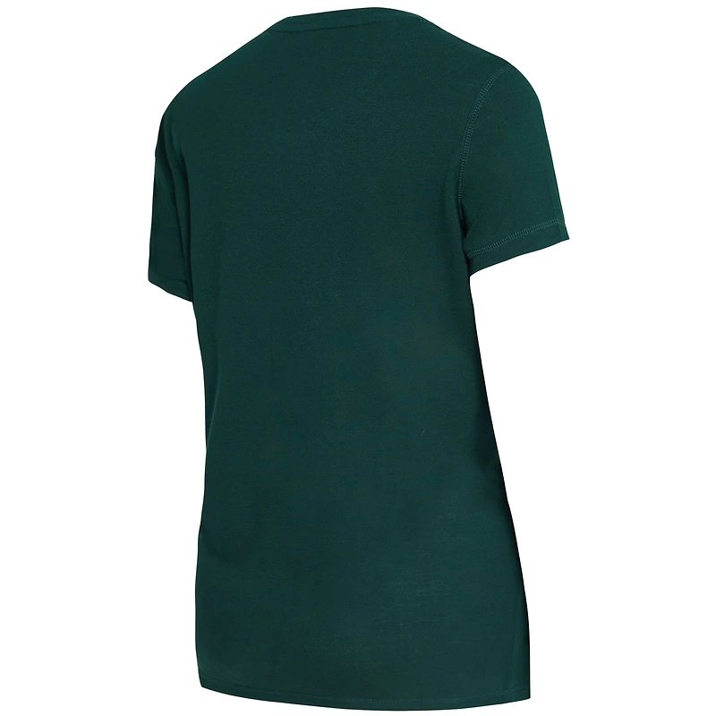Ensemble pyjama en flanelle avec t-shirt et pantalon Avondale de New York Jets Sport vert/noir pour femme