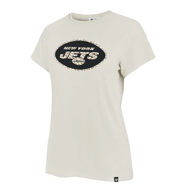 Women's '47 Cream New York Jets Panthera Frankie T-Shirt