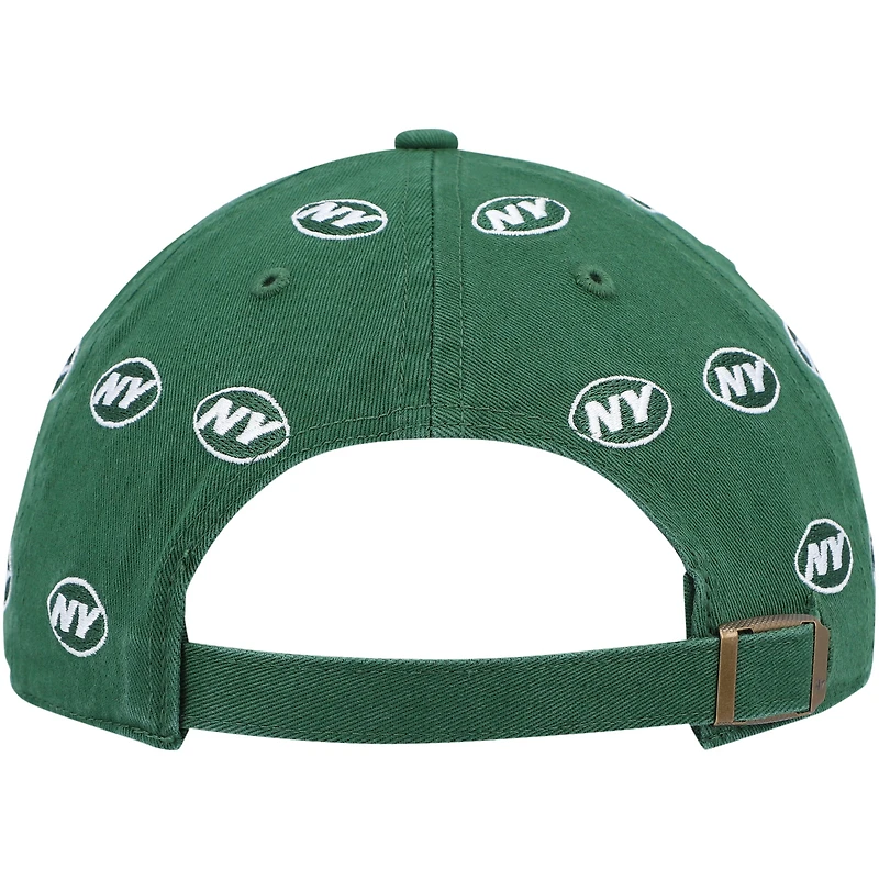 Women's '47 Green New York Jets Confetti Clean Up Adjustable Hat