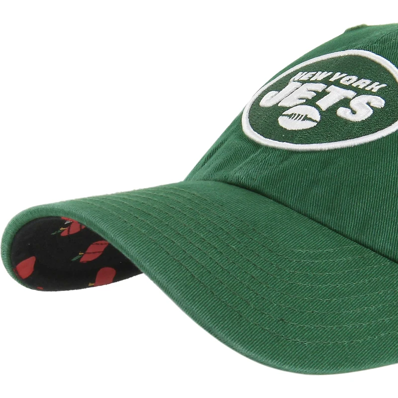 Women's '47 Green New York Jets Confetti Icon Clean Up Adjustable Hat