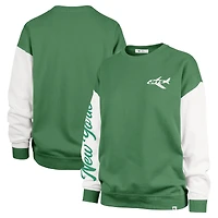 Women's '47  Green New York Jets Double Header Rise Andie Pullover Sweatshirt