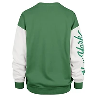 Women's '47  Green New York Jets Double Header Rise Andie Pullover Sweatshirt