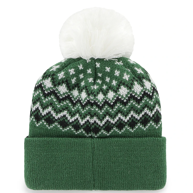 Women's '47 Green New York Jets Elsa Cuffed Knit Hat with Pom