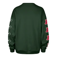 Women's '47  Green New York Jets Go Big Oversized Pullover Sweatshirt