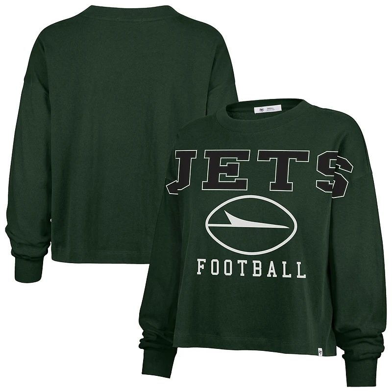 T-shirt surdimensionné à manches longues pour femme, vert, New York Jets, Outreach City, 47