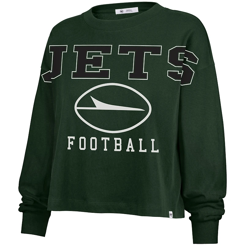T-shirt surdimensionné à manches longues pour femme, vert, New York Jets, Outreach City, 47