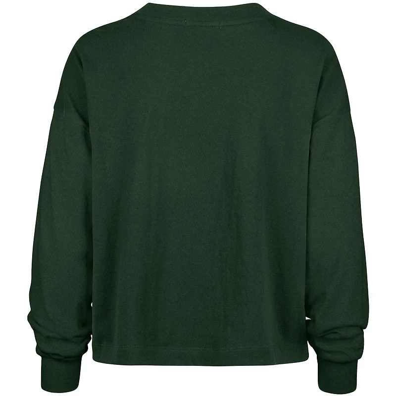T-shirt surdimensionné à manches longues pour femme, vert, New York Jets, Outreach City, 47