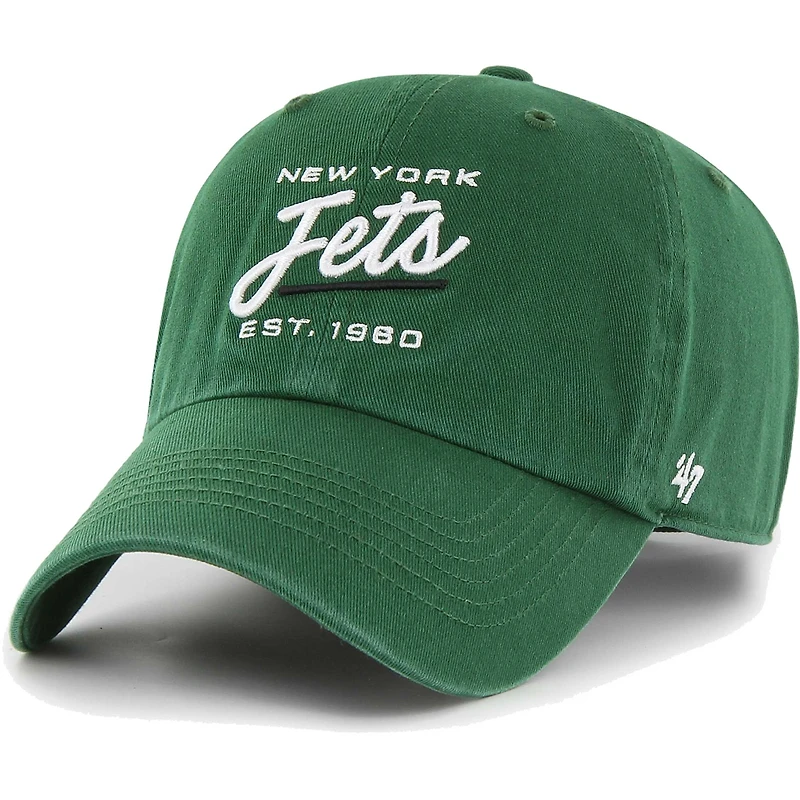Casquette réglable Sidney Clean Up des Jets de New York '47 verte pour femme