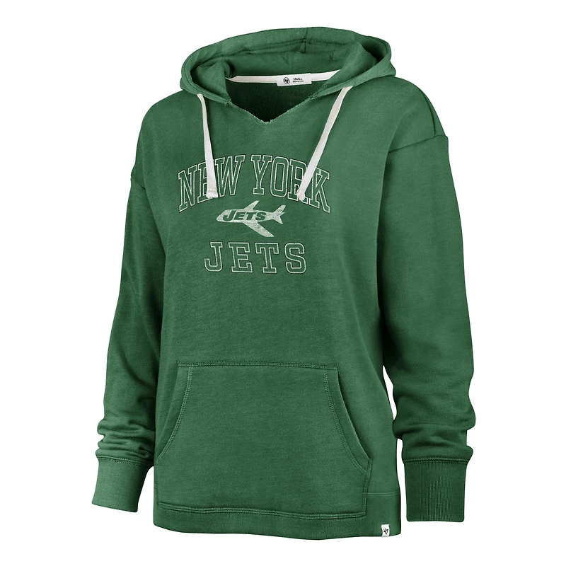Women's '47 Kelly Green New York Jets Plus Clarity Kennedy Pullover Hoodie