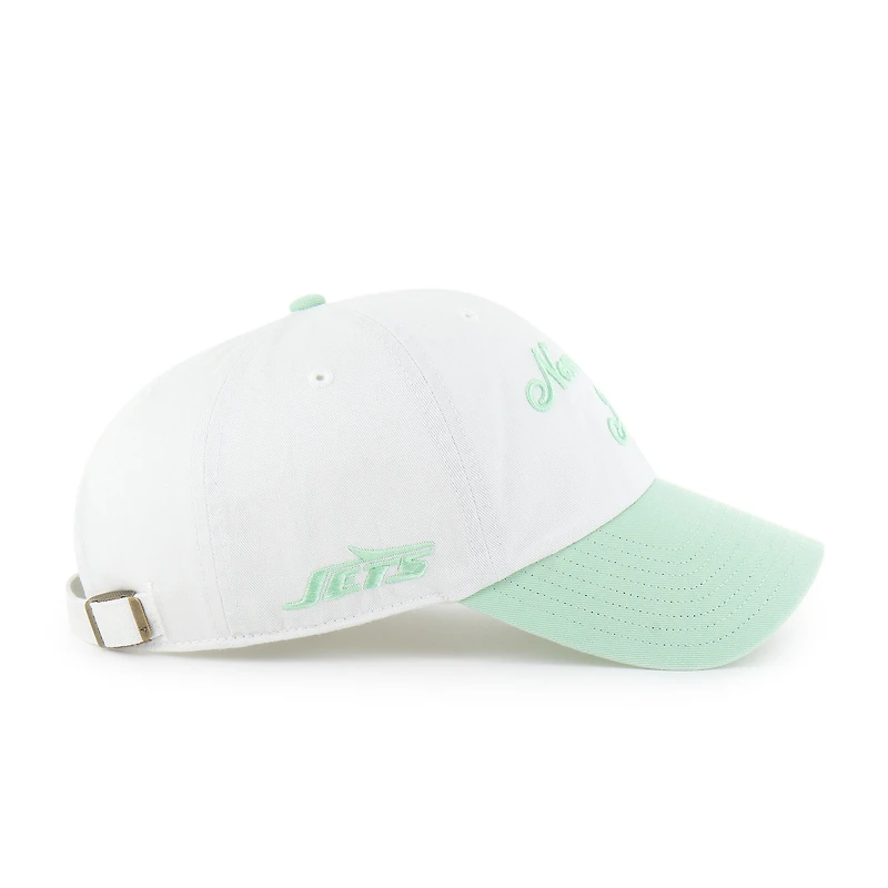 Women's '47  White New York Jets Gelato Two-Tone Clean Up Adjustable Hat