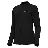 Women's Antigua  Black New York Jets Regard Full-Zip Jacket