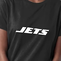 Women's Champion  Black New York Jets Logo T-Shirt