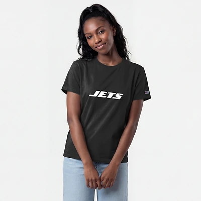 Women's Champion Black New York Jets Logo T-Shirt