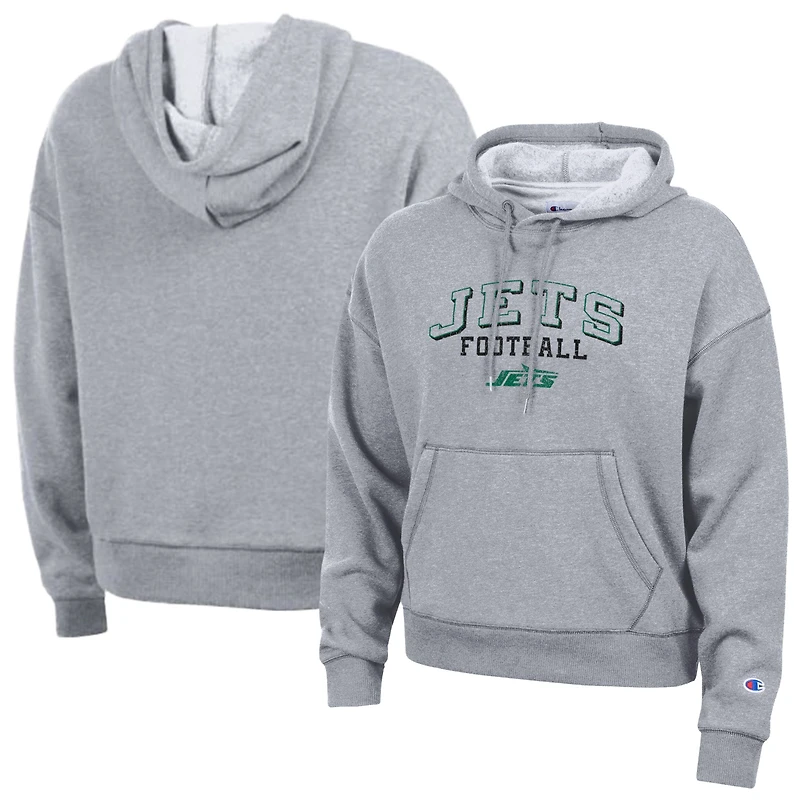 Women's Champion Gray New York Jets Triumph Tri-Blend Hoodie