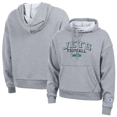 Women's Champion Gray New York Jets Triumph Tri-Blend Hoodie
