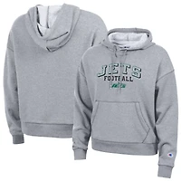Women's Champion Gray New York Jets Triumph Tri-Blend Hoodie