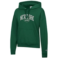 Sweat à capuche Powerblend vert Champion pour femme des New York Jets