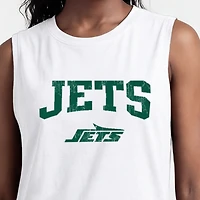 Women's Champion  White New York Jets Muscle Tank Top