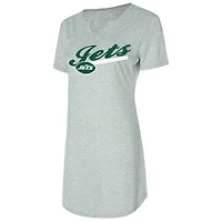 Women's Concepts Sport Gray New York Jets Petition Knit Nightshirt