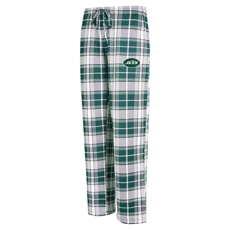 Pantalon en tricot à carreaux Ashford de New York Jets pour femme Concepts Sport Green