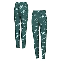 Leggings de nuit en tricot imprimé allover Breakthrough New York Jets Concepts Sport Green pour femmes