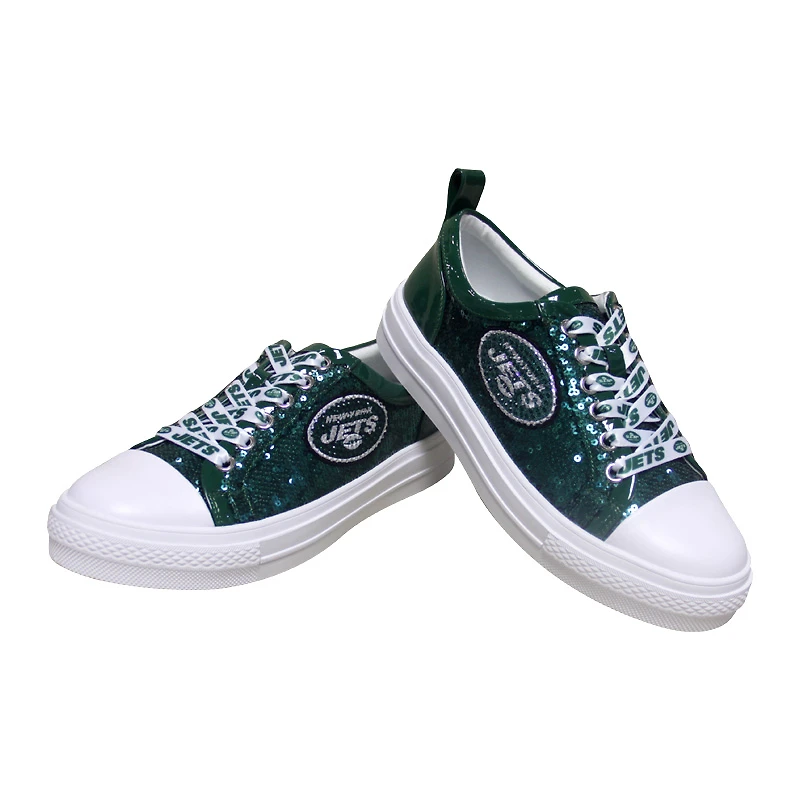 Baskets à paillettes Cuce Green New York Jets Team pour femmes