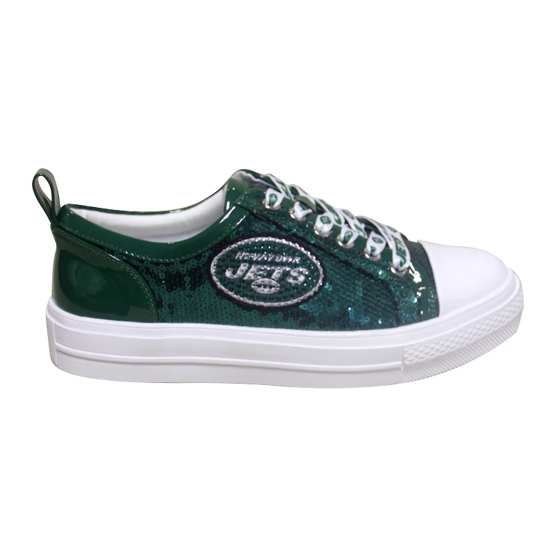 Baskets à paillettes Cuce Green New York Jets Team pour femmes