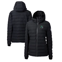 Doudoune zippée intégrale isolée Repreve Eco, logo casque New York Jets noir, de la marque Cutter & Buck pour femme