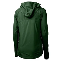 Women's Cutter & Buck Hunter Green New York Jets Adapt Eco Knit Hybrid Recycled Full-Zip Hoodie