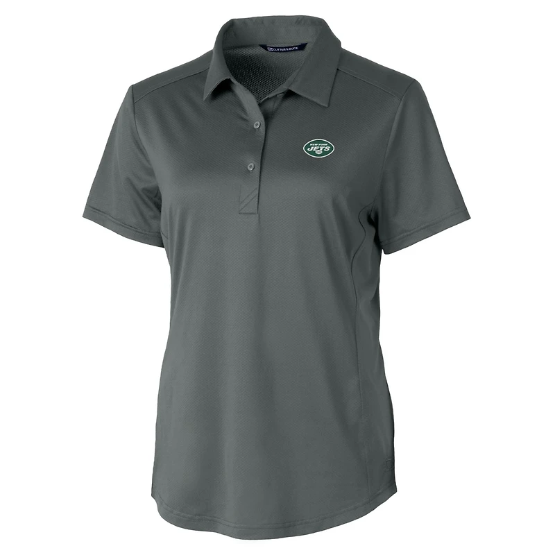 Polo extensible texturé Prospect pour femme Cutter & Buck Steel des New York Jets
