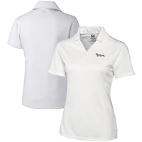 Polo texturé DryTec blanc à logo rétro des New York Jets pour femme, Cutter & Buck