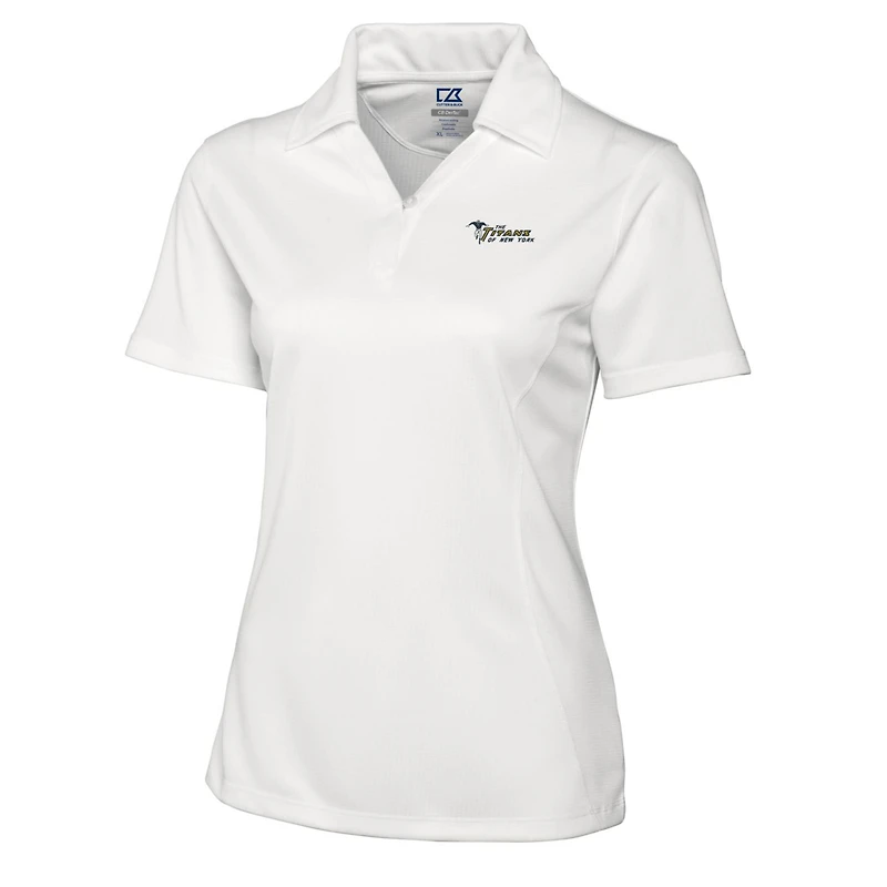 Polo texturé DryTec blanc à logo rétro des New York Jets pour femme, Cutter & Buck