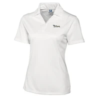 Polo texturé DryTec blanc à logo rétro des New York Jets pour femme, Cutter & Buck