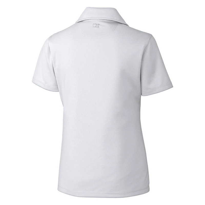 Polo texturé DryTec blanc à logo rétro des New York Jets pour femme, Cutter & Buck