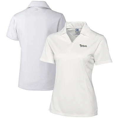 Polo texturé DryTec blanc à logo rétro des New York Jets pour femme, Cutter & Buck