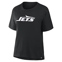 Women's Fanatics Black New York Jets Essential Legacy T-Shirt