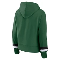 Women's Fanatics  Green New York Jets Over Under Pullover Hoodie