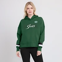Women's Fanatics  Green New York Jets Over Under Pullover Hoodie