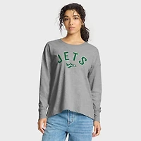 T-shirt à manches longues Fanatics Heather Grey New York Jets Hometown Legacy pour femme