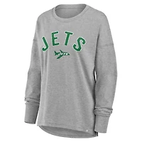 Women's Fanatics Heather Gray New York Jets Hometown Legacy Long Sleeve T-Shirt
