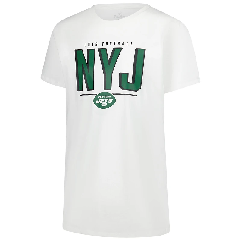 Women's Fanatics White New York Jets Cheerleader T-Shirt