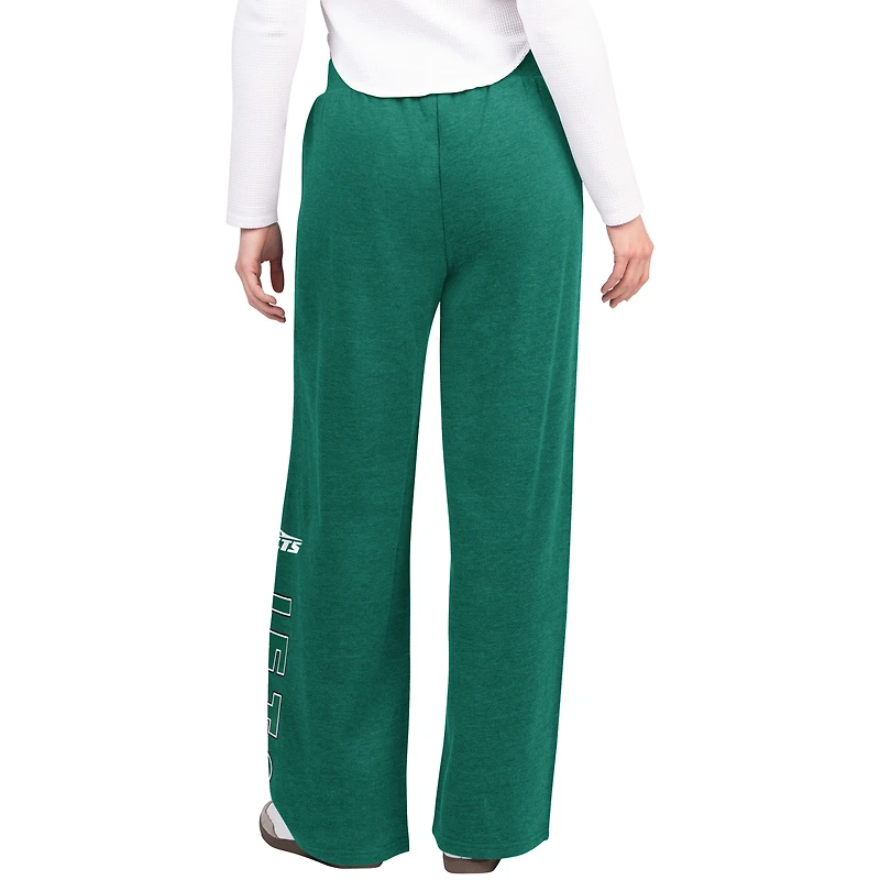 Pantalon de survêtement vert à jambe large G-III 4Her par Carl Banks pour femme, motif New York Jets Field