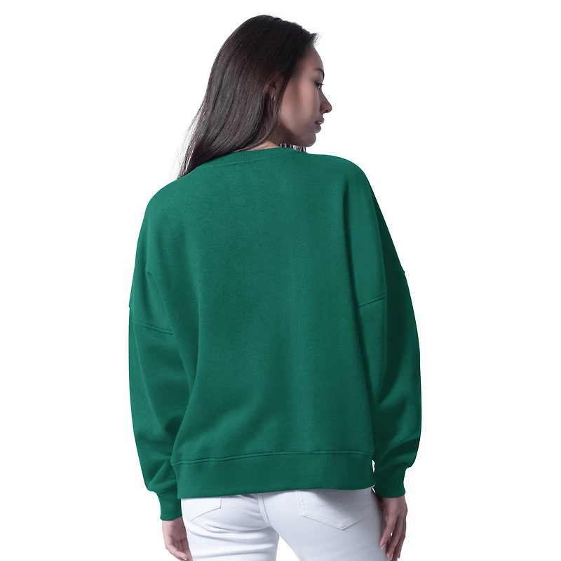 Sweat-shirt surdimensionné vert G-III 4Her pour femme de Carl Banks, motif New York Jets